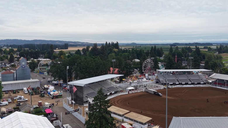 Aerial view of St. Paul, Oregon