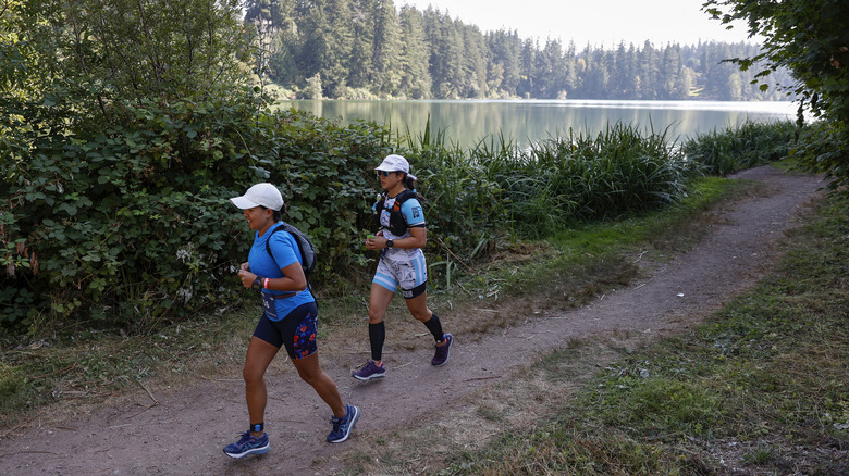 Athletes running in Maple Valley, Washington