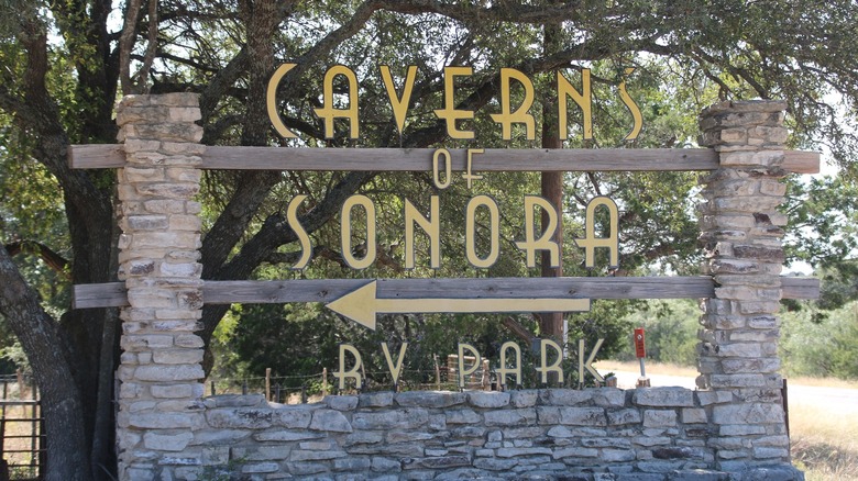 Entrance to Caverns of Sonora campground