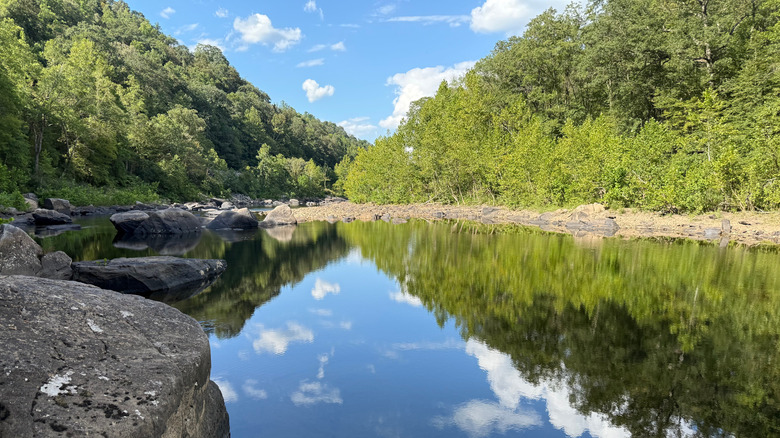 Clouds reflecting off the Cheat River