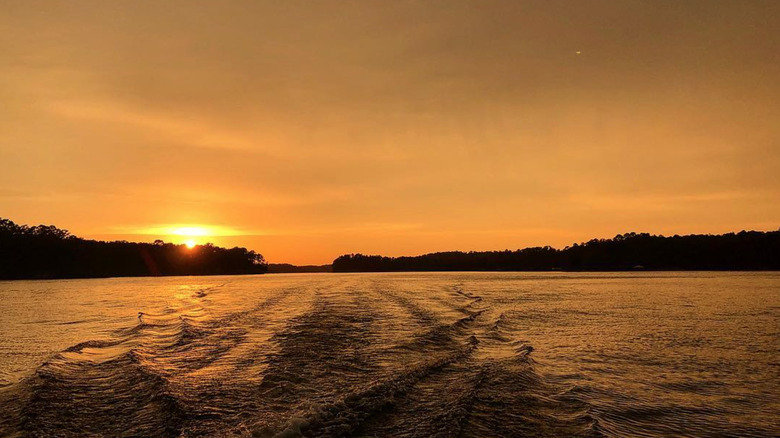 Sunset over Jackson Lake, Georgia