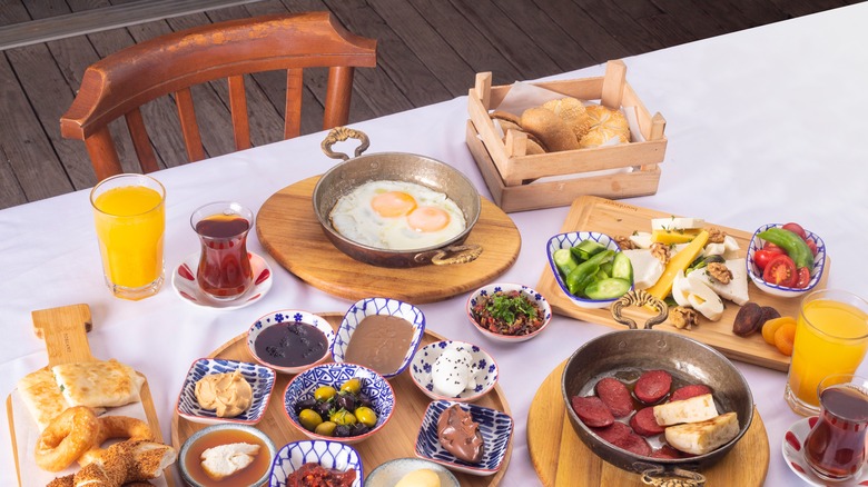 A traditional Turkish breakfast