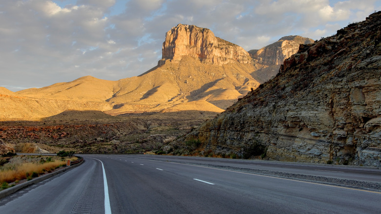 road towards Guadalupe Mountains National Park, Texas
