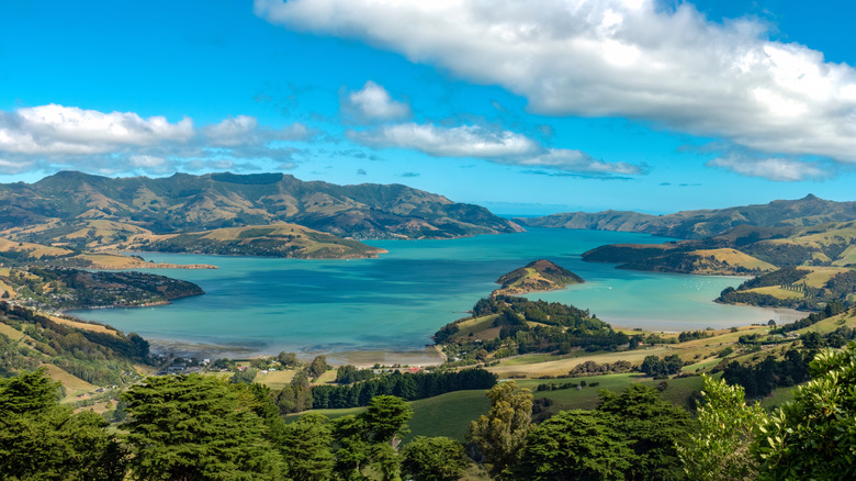 Akaroa on the Banks Peninsula on the South Island of New Zealand