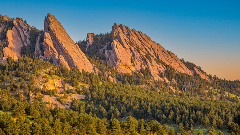 The Flatirons located near Boulder, Colorado.