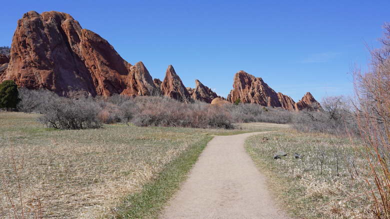Hiking trail through Roxborough State Park