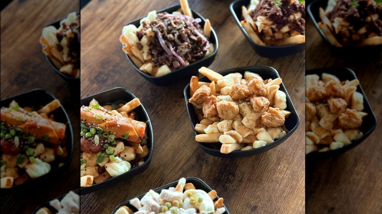 Poutine options at La Croquée in Saint-Raymond.