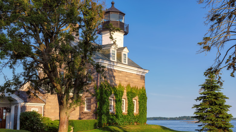 Beautiful Morgan Point Lighthouse in Noank, Connecticut