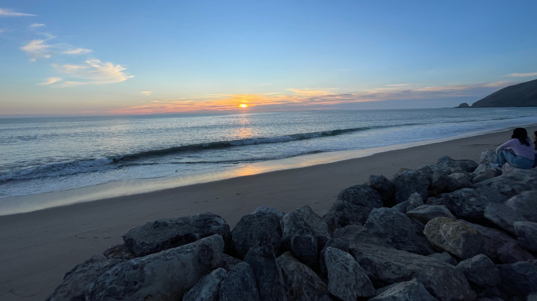 Coastal sunset at Point Mugu State Park, Malibu, California