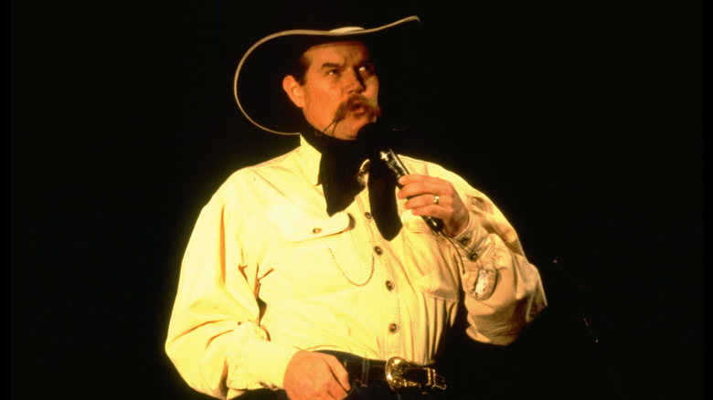 Cowboy poet speaking in Elko, Nevada