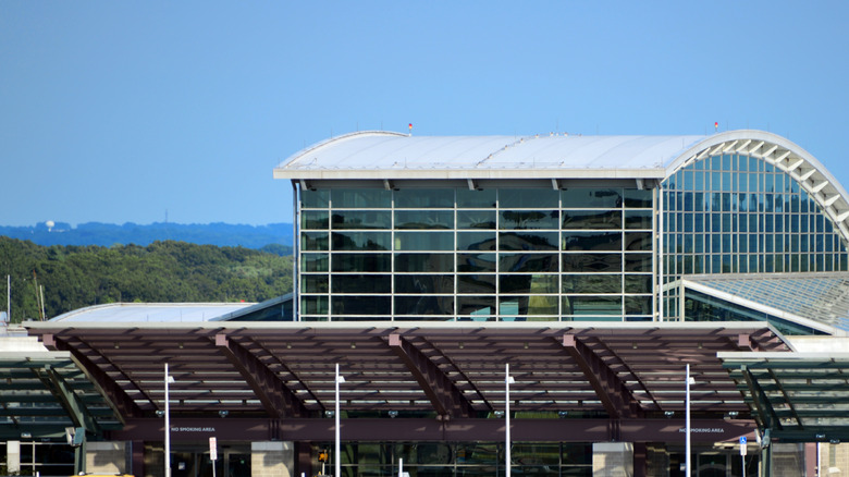 The exterior of the terminal at T.F. Green Airport, Rhode Island
