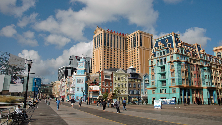 A shot of the Atlantic City Boardwalk in New Jersey