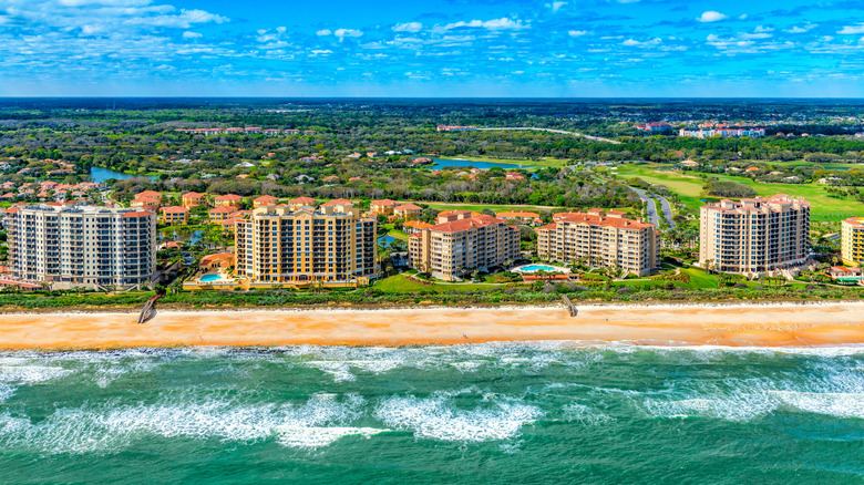 Aerial view over Palm Coast, Florida