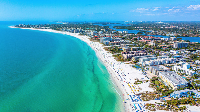 Aerial view of Siesta Key, Sarasota, Florida