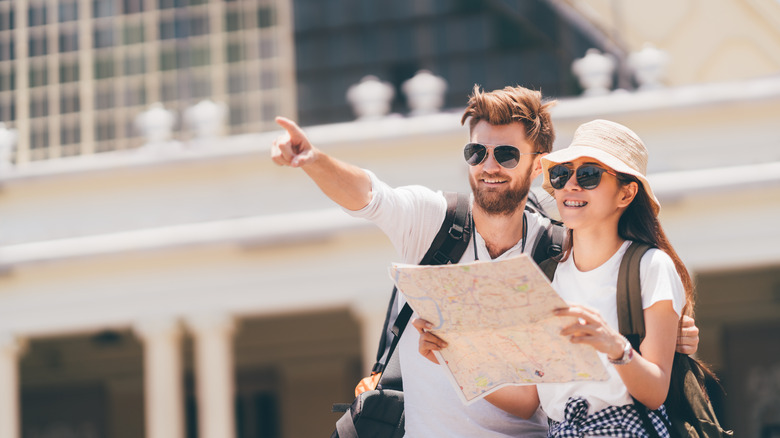 Couple sightseeing in Italy