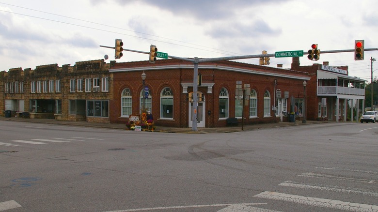 View from a corner street in Monterey, Tennessee
