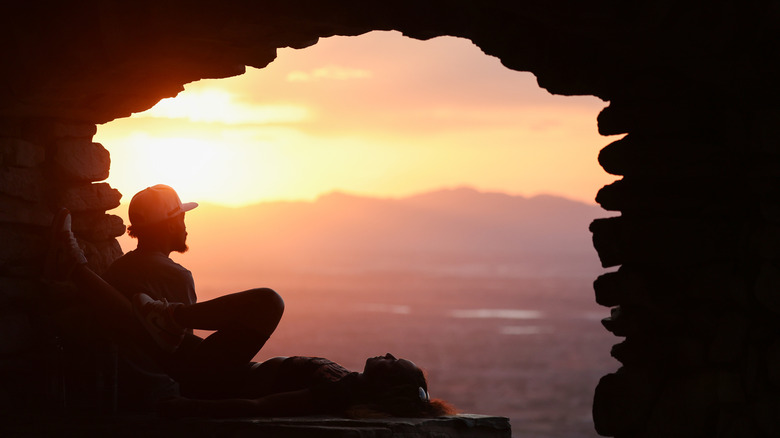 Sunset at South Mountain Preserve in the Phoenix area