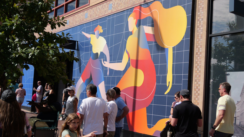 Public art during an arts fair in Kansas City