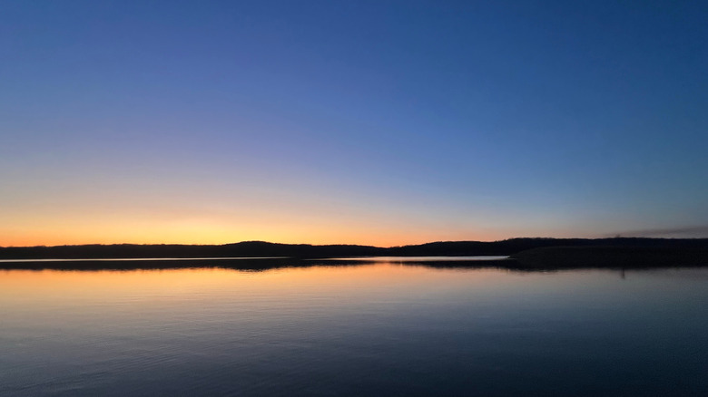 Sunset over Bull Shoals Lake