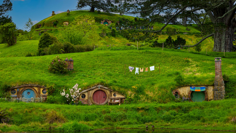 Hobbit houses in Matamata, New Zealand