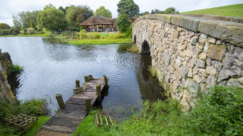 Stone Bridge Pond in Matamata, New Zealand