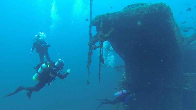 Diving a shipwreck in the Pensacola Bay Area