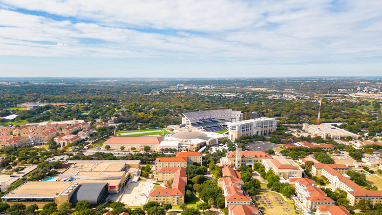 TCU campus near Bluebonnet Hills, Texas