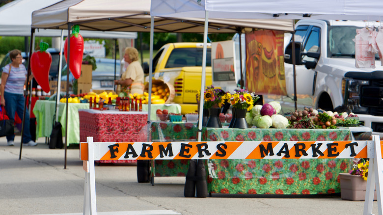 Farmers market in Huntley, Illinois