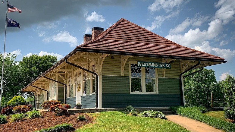 historic railroad depot in Westminster