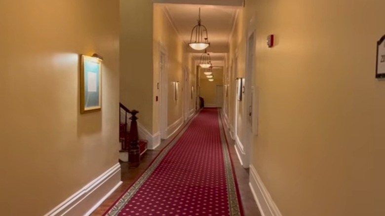 Hallway in Marshall House hotel in Savannah, Georgia