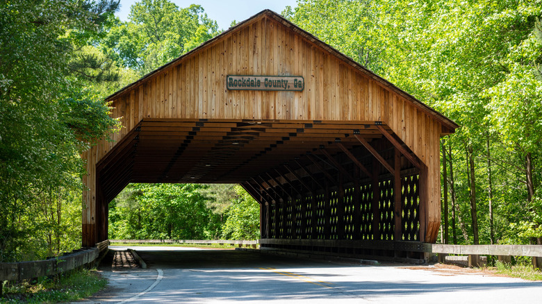 A covered bridge in Conyers, Georgia