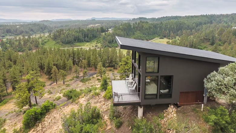 The Airbnb perched on a cliff