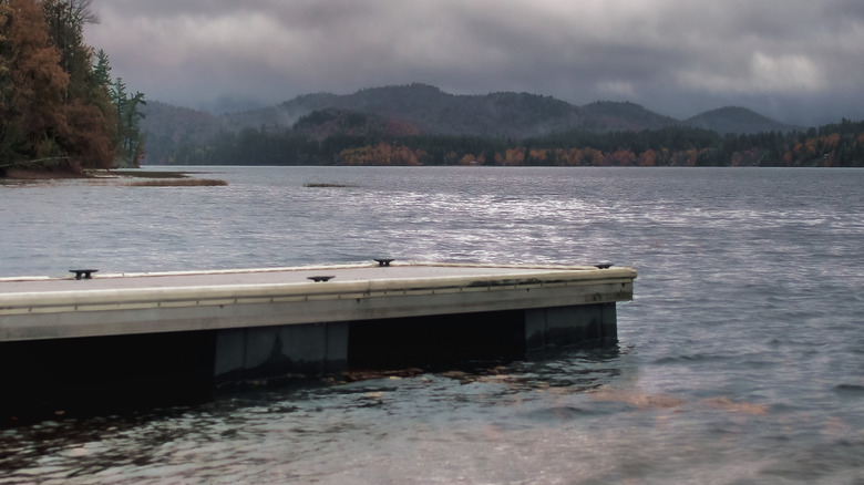 Piseco Lake on a cloudy day