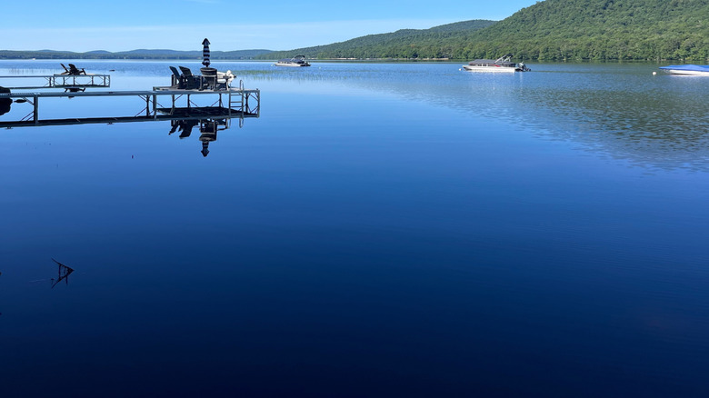 Piseco Lake on a sunny summer day