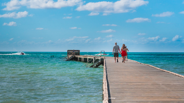 A pier at Higgs Beach