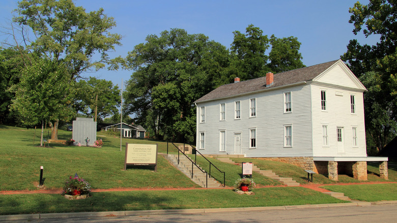 Exterior of Lecompton's Constitution Hall