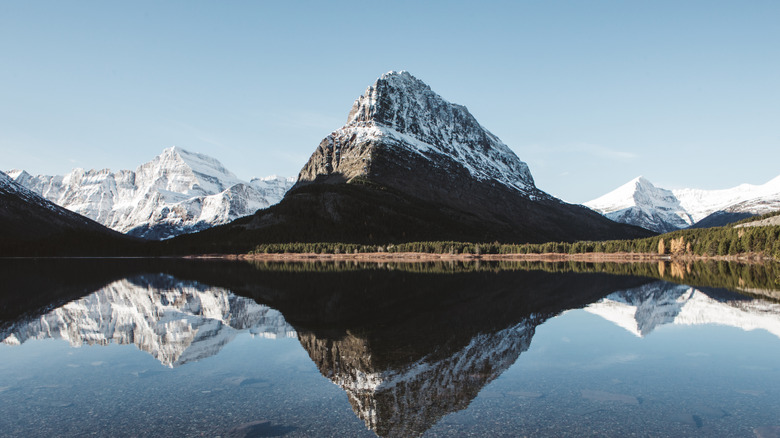 Mountain, lake at Glacier National Park
