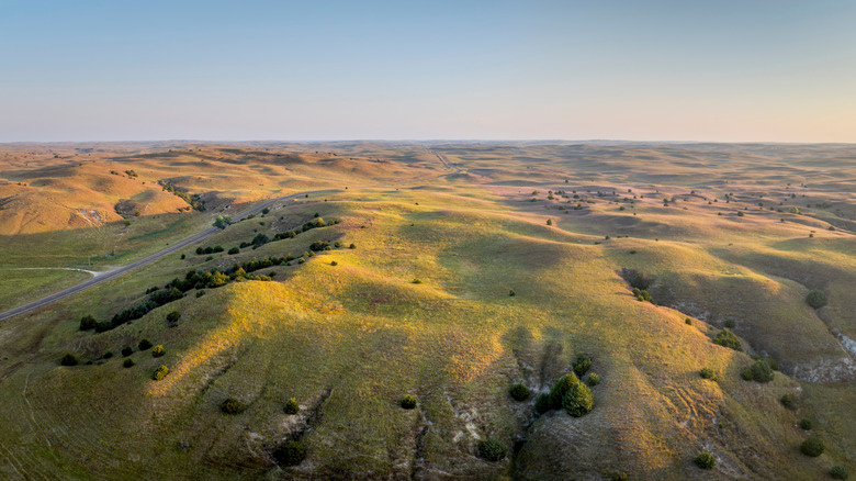 Aerial view of Sandhills near Mullen