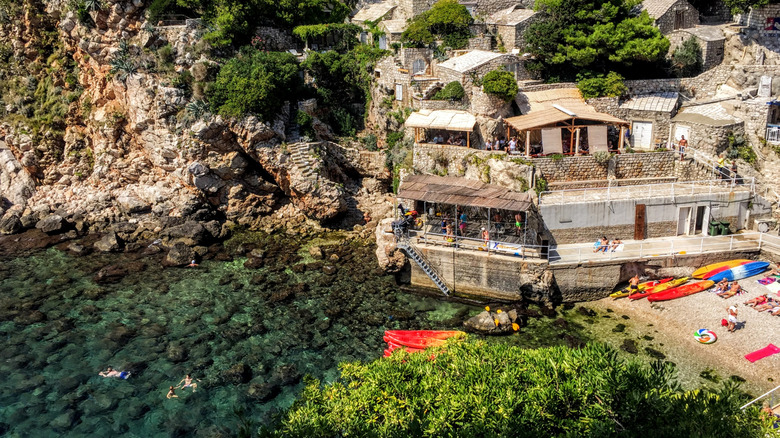 Dubrovnik's Šulić Beach as viewed from above