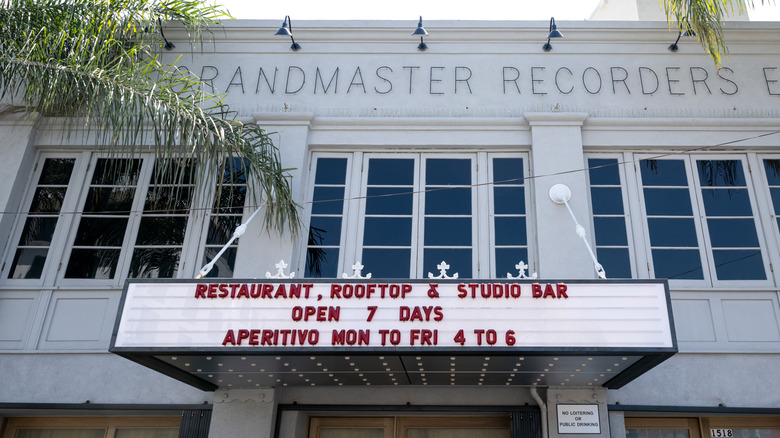 Grandmaster Recorders entrance sign