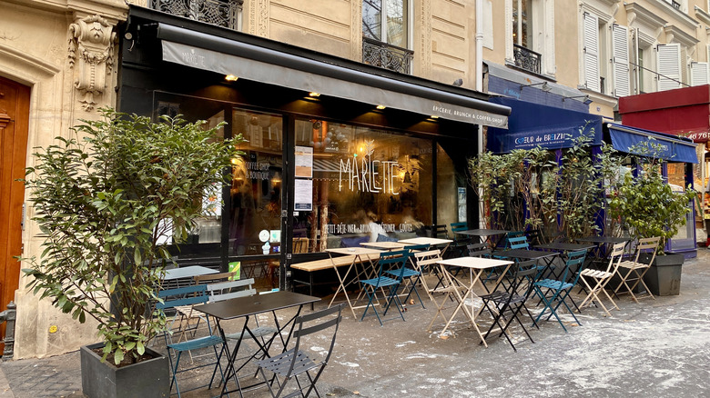 A sidewalk cafe in South Pigalle, Paris