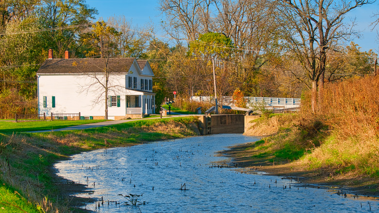 A lock on the Ohio & Erie Canalway in Cuyahoga Valley National Park, Ohio
