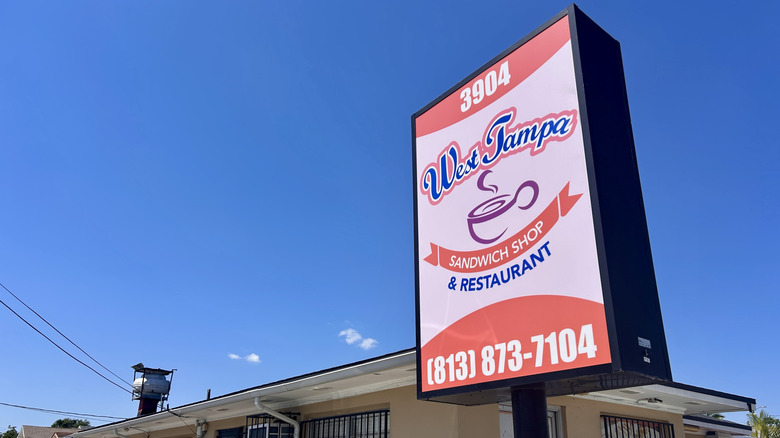 The West Tampa Sandwich Shop sign