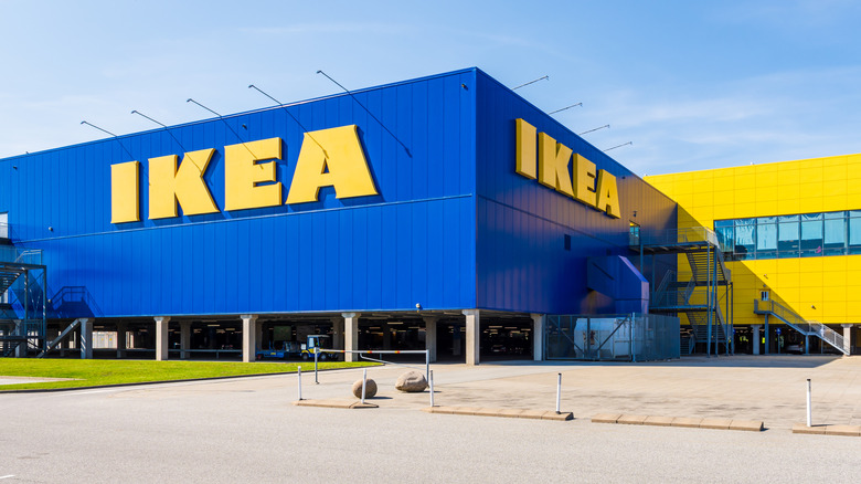 The parking lot outside of an IKEA
