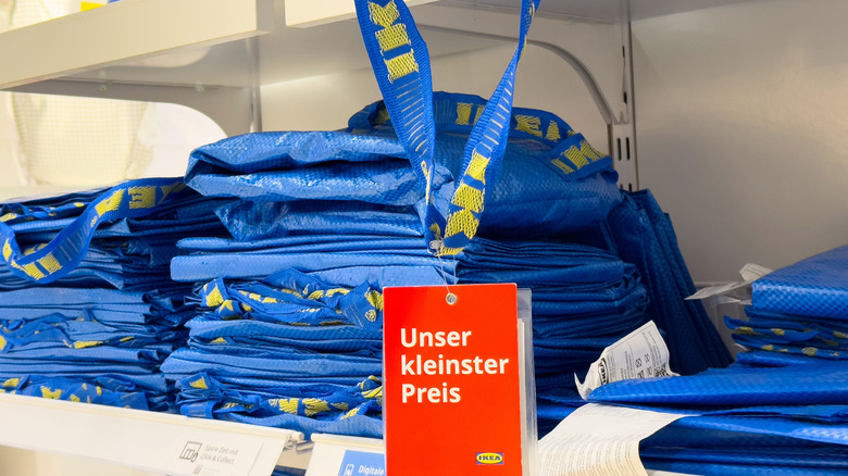 IKEA Frakta bags on shelf