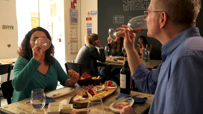 Rick Steves eating in Lisbon, Portugal