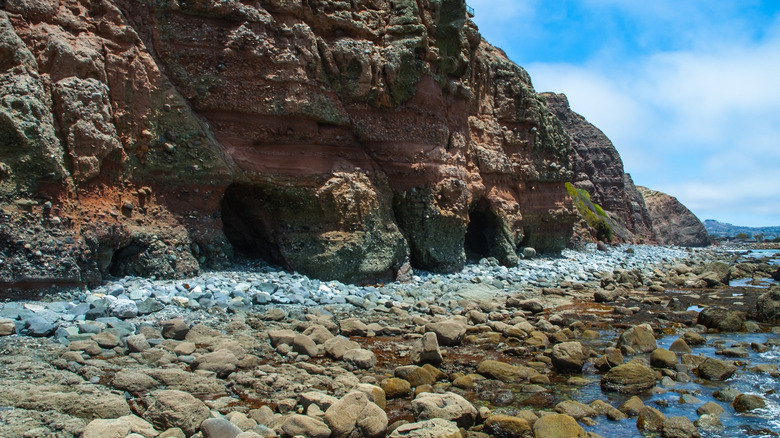 Sea caves in Dana Point, California