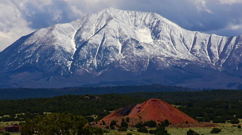 Snow on the Spanish Peaks of southern Colorado