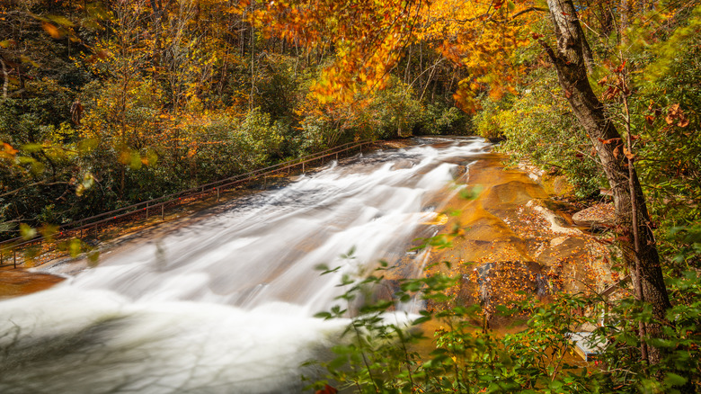 sliding rock falls