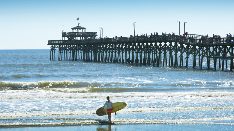Cherry Grove fishing pier in North Myrtle Beach, South Carolina